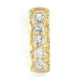 AC260 14K 5 DIAMOND SLIDE 